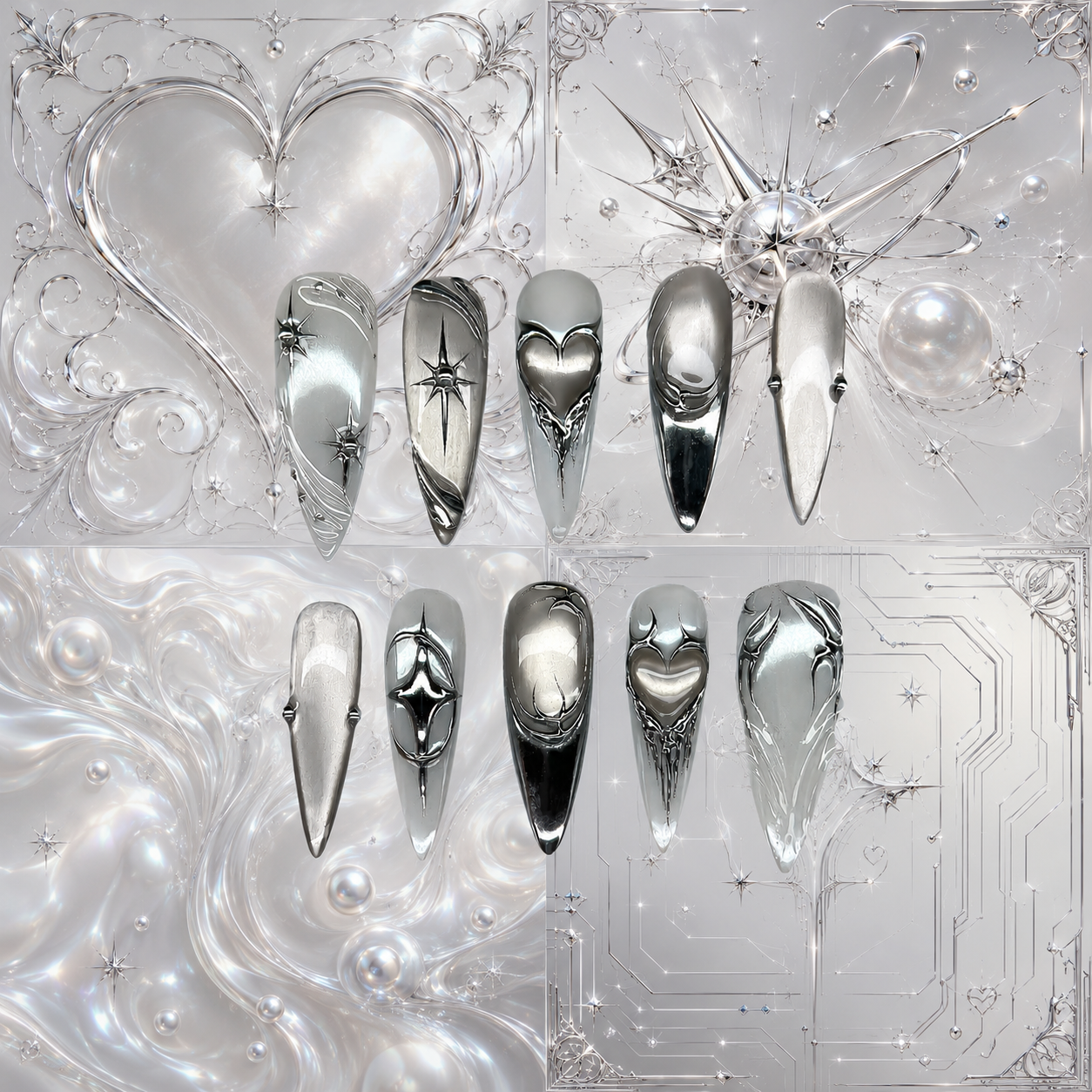 Cyber Y2K Chrome Futuristic